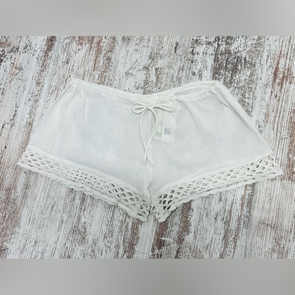 Beach By Exist Pants - Women’s 100% Cotton Embroidered Shorts - Beach By Exist - S